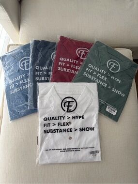 *Brand New* Fresh Clean Threads Summer Essentials Polo 5-Pack Size Large